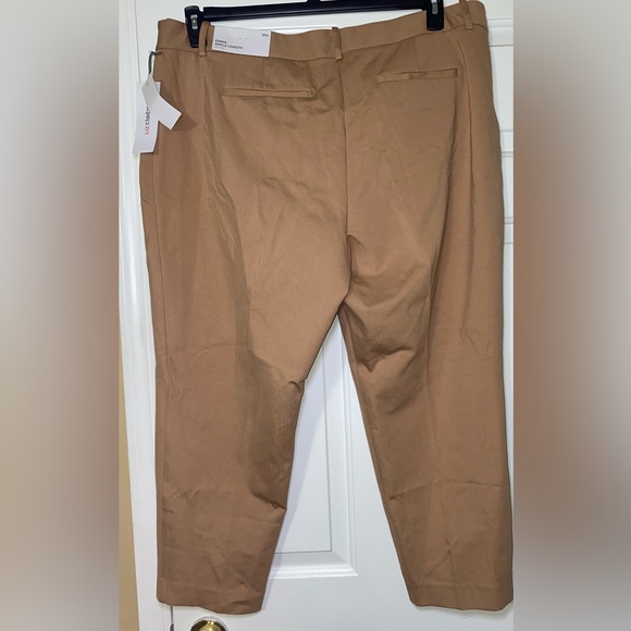 Women’s Plus Liz Claiborne Pants Emma Ankle Length Mid-Rise Signature Caramel - Picture 8 of 10